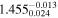 ${1.455}_{0.024}^{-0.013}$
