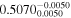 ${0.5070}_{0.0050}^{-0.0050}$