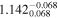 ${1.142}_{0.068}^{-0.068}$