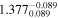 ${1.377}_{0.089}^{-0.089}$