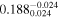 ${0.188}_{0.024}^{-0.024}$