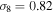 ${\sigma }_{8}=0.82$