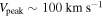${V}_{\mathrm{peak}}\sim 100\;\mathrm{km}\;{{\rm{s}}}^{-1}$