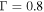 ${\rm{\Gamma }}=0.8$
