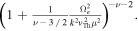 ${\left(1+\frac{1}{\nu -3/2}\frac{{{\rm{\Omega }}}_{e}^{2}}{{k}^{2}{v}_{\mathrm{Th}}^{2}{\mu }^{2}}\right)}^{-\nu -2}.$