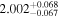 ${2.002}_{-0.067}^{+0.068}$