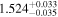 ${1.524}_{-0.035}^{+0.033}$