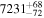 ${7231}_{-72}^{+68}$