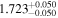 ${1.723}_{-0.050}^{+0.050}$