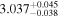 ${3.037}_{-0.038}^{+0.045}$