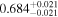 ${0.684}_{-0.021}^{+0.021}$