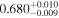 ${0.680}_{-0.009}^{+0.010}$