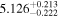 ${5.126}_{-0.222}^{+0.213}$