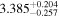 ${3.385}_{-0.257}^{+0.204}$