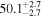 ${50.1}_{-2.7}^{+2.7}$