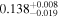 ${0.138}_{-0.019}^{+0.008}$