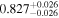 ${0.827}_{-0.026}^{+0.026}$