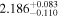 ${2.186}_{-0.110}^{+0.083}$