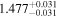 ${1.477}_{-0.031}^{+0.031}$