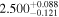 ${2.500}_{-0.121}^{+0.088}$