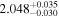 ${2.048}_{-0.030}^{+0.035}$