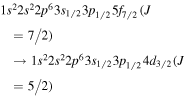 $1{s}^{2}2{s}^{2}2{p}^{6}3{s}_{1/2}3{p}_{1/2}5{f}_{7/2}(J=7/2)\to 1{s}^{2}2{s}^{2}2{p}^{6}3{s}_{1/2}3{p}_{1/2}4{d}_{3/2}(J=5/2)$