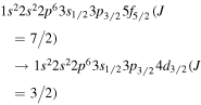 $1{s}^{2}2{s}^{2}2{p}^{6}3{s}_{1/2}3{p}_{3/2}5{f}_{5/2}(J=7/2)\to 1{s}^{2}2{s}^{2}2{p}^{6}3{s}_{1/2}3{p}_{3/2}4{d}_{3/2}(J=3/2)$