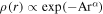 $\rho (r)\propto \mathrm{exp}({-\mathrm{Ar}}^{\alpha })$