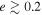 $e\gtrsim 0.2$