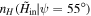 ${n}_{H}({\tilde{H}}_{{\rm{in}}}| \psi =55^\circ )$
