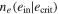 ${n}_{e}({e}_{{\rm{in}}}| {e}_{{\rm{crit}}})$