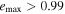 ${e}_{{\rm{\max }}}\gt 0.99$