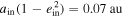 ${a}_{{\rm{in}}}(1-{e}_{{\rm{in}}}^{2})=0.07\,{\rm{au}}$