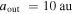 ${a}_{{\rm{out}}}\ =10\,{\rm{au}}$