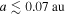 $a\lesssim 0.07\,{\rm{au}}$