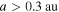 $a\gt 0.3\,{\rm{au}}$