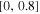$[0,0.8]$