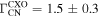 ${{\rm{\Gamma }}}_{\mathrm{CN}}^{\mathrm{CXO}}=1.5\pm 0.3$