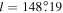 $l=148\buildrel{\circ}\over{.} 19$