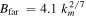 ${B}_{\mathrm{far}}=4.1\ {k}_{m}^{2/7}$