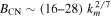 ${B}_{\mathrm{CN}}\sim (16\mbox{--}28)\ {k}_{m}^{2/7}$