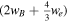 $(2{w}_{B}+\tfrac{4}{3}{w}_{e})$