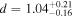 $d={1.04}_{-0.16}^{+0.21}$