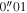 $0\buildrel{\prime\prime}\over{.} 01$