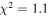 ${\chi }^{2}=1.1$