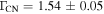 ${{\rm{\Gamma }}}_{\mathrm{CN}}=1.54\pm 0.05$