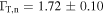 ${{\rm{\Gamma }}}_{{\rm{T}},{\rm{n}}}=1.72\pm 0.10$