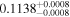 ${0.1138}_{-0.0008}^{+0.0008}$