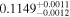 ${0.1149}_{-0.0012}^{+0.0011}$