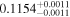 ${0.1154}_{-0.0011}^{+0.0011}$